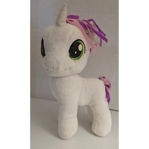 My Little Pony Plush White Unicorn Purple Mane Preowned Has Small Stains